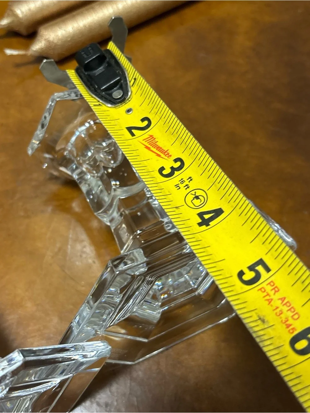Two beautiful crystal glass Miller Rogaska candle sticks
